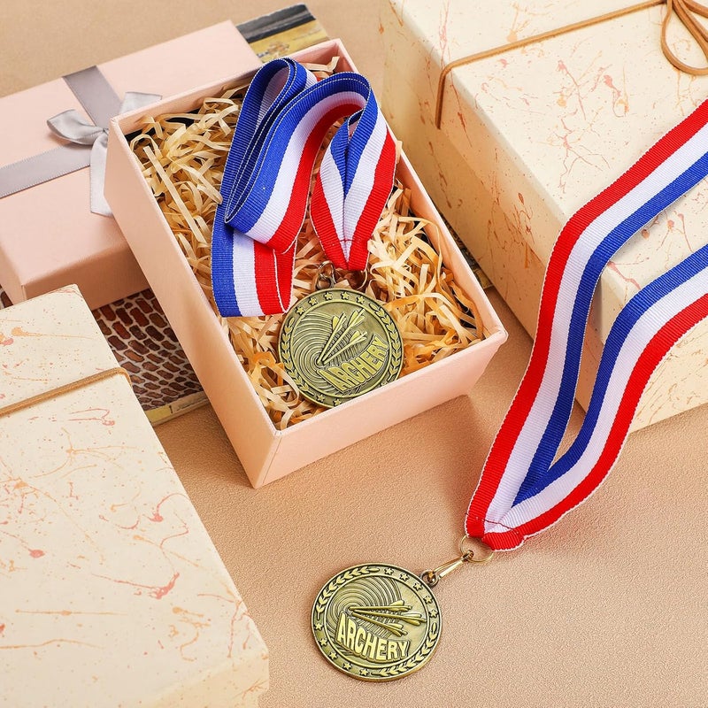 Equsion 36 Pcs 2'' Gold Medals Bulk Volleyball Football Basketball Soccer Baseball Archery Dink Ball Cheer Track Bowling Awards Medals with Ribbons for Sports Participation Winner Gift - Image 4